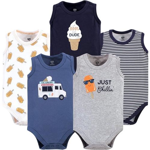 Hudson Baby Unisex Baby Cotton Sleeveless Bodysuits