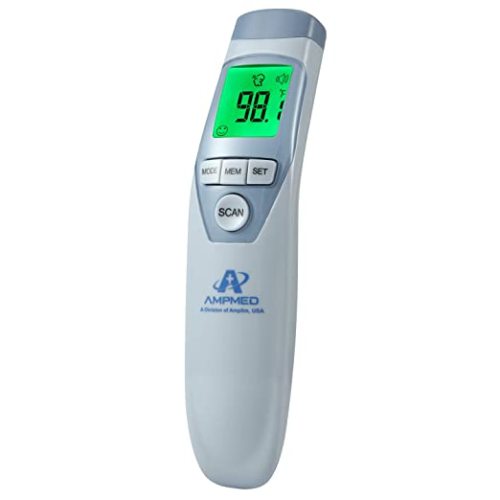 Amplim Hospital Medical Grade Non Contact Clinical Infrared Forehead Thermometer for Baby and Adults, 1701, Serenity