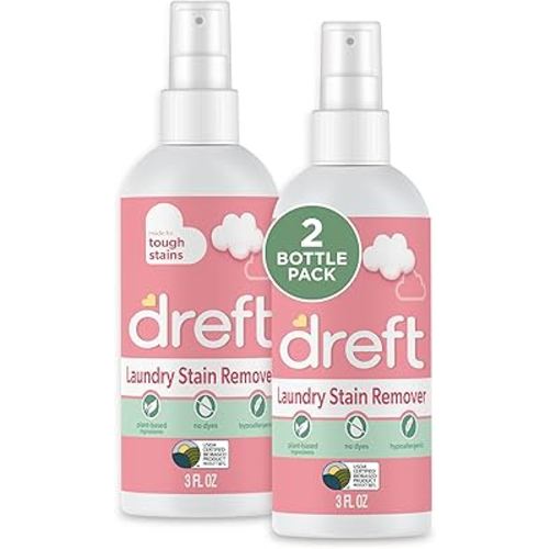 Dreft Stain Remover for Baby Clothes and Hypoallergenic Baby Stain Remover Spray, Travel Size Stain Treater, 3 Fl Oz ( Pack of 2)