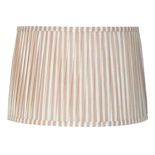 Natural Striped Pleated Medium Lamp Shade, 13x15x10