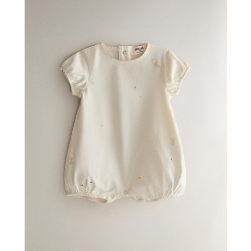 KIDS RABBIT & FLOWER FOOTED ROMPER | Zara Home United States of America