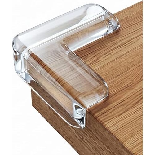 Clear Baby Corner Protectors – L-Shape, Food-Grade, 12 Pack