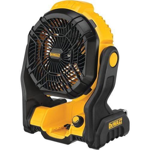 DEWALT 20V MAX Portable Fan, Battery Powered Rechargeable Cordless Shop Fan, Up to 4.5 Hrs Runtime, Variable Speed, 650 CFM, Tool Only (DCE512B)