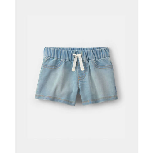 Baby Girl French Terry Knit Shorts - Light Wash - OshKosh B'gosh | Carter's