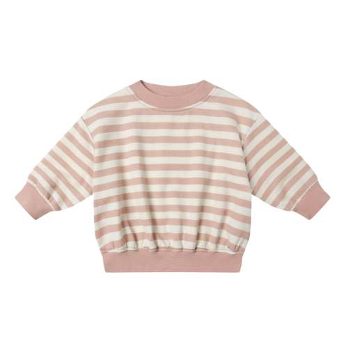 Relaxed Sweatshirt || Pink Stripe