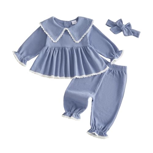 Toddler Baby Girl Clothes Little Girls Fall Outfits Winter 3pcs Pants Set