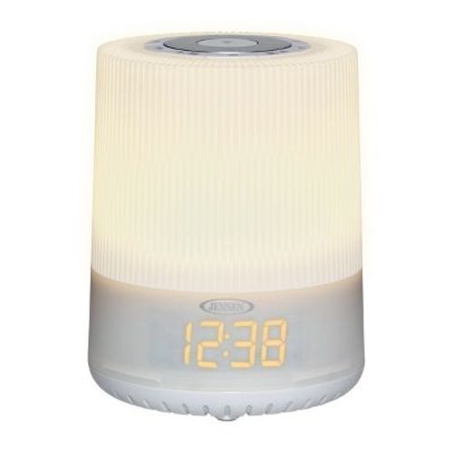 Jensen Mood Lamp with Digital Dual Alarm Clock Radio