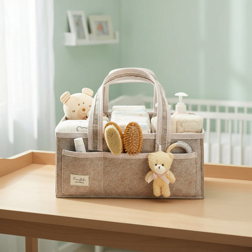 Rebrilliant XL Tihomira With Handle - Versatile Storage Basket Bag, Must-Have Registry Gift For Baby Shower, Newborn Nursery & Car Organization, Portable Essentials Cart | Wayfair