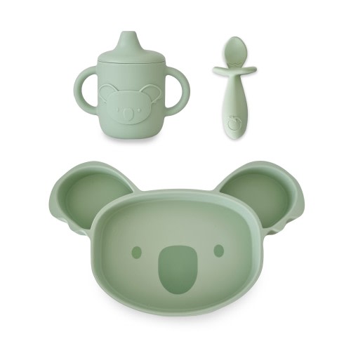 Plum Feeding Set 3 Pieces Olive