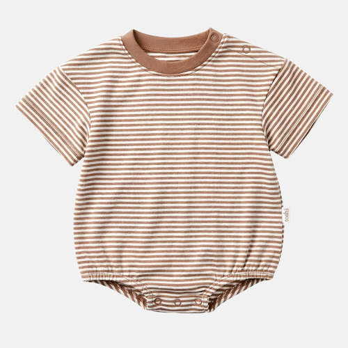 Baby Onesie | Brown Stripes | Toshi - Designed in AU