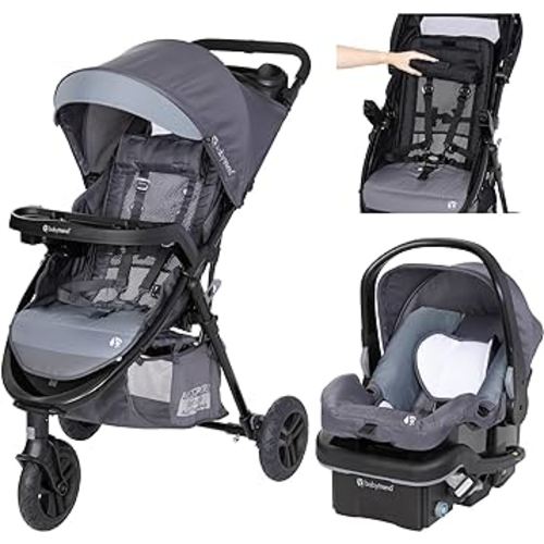 Baby Trend Passport® Seasons All-Terrain Stroller Travel System with EZ-Lift™ Plus Infant Car Seat, Dash Grey