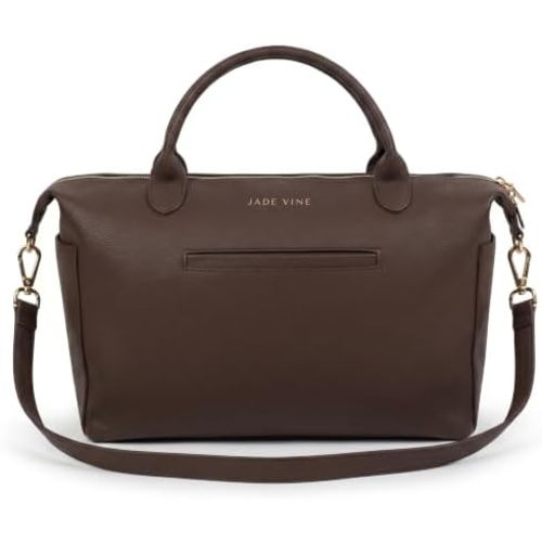 jade vine Vegan Leather Diaper Bag Tote