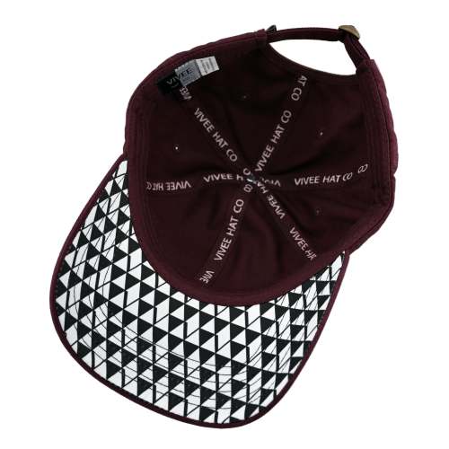 Hidden V’s - Maroon – Vivee Hat Co