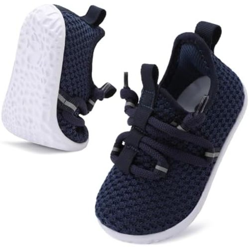 Besroad Baby Boys Girls First Walking Shoes Infant Crib Shoes Breathable Slip On Sneaker Lightweight Barefoot Shoe for Babies