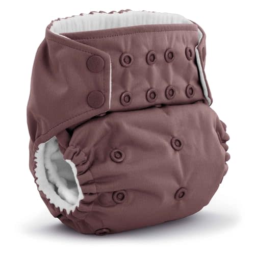 Kanga Care Rumparooz G3 Stay Dry Cloth Diaper Reusable One Size Pocket Diaper Patented Inner Double Gusset 2 pcs Microfiber Insert Soaker (6-55+ lbs) - Thistle