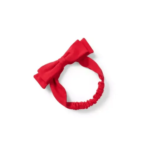 Baby Maraschino Red Baby Ponte Bow Soft Headband by Janie and Jack