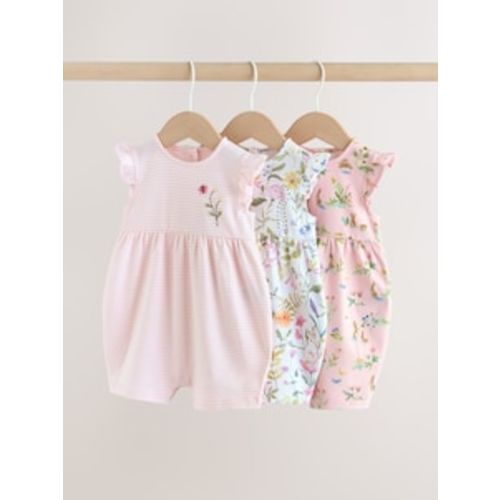 Buy Multi Bright Colour Stripe Baby Rompers 3 Pack from Next USA