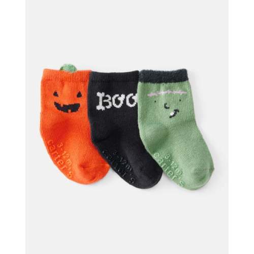 Baby 3-Pack Boo Pumpkin Monster Halloween Socks - Carter's | Carter's