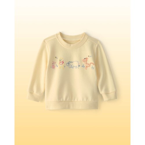 Baby Disney© Winnie the Pooh Embroidered French Terry Pullover Sweatshirt - Yellow - OshKosh B'gosh | Carter's