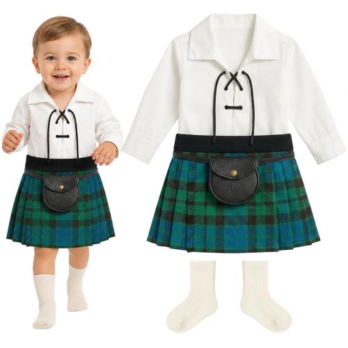 Mackay Tartan Baby Kilt Outfit: Handmade Scottish Highland Set