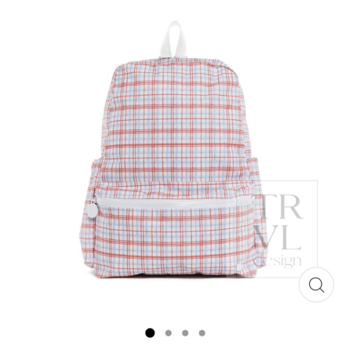 Backpack Classic Plaid Red