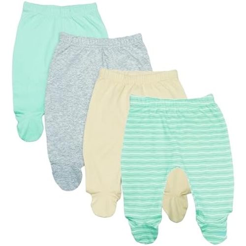 123 Bear Baby Soft Cotton Spandex Pants with Feet