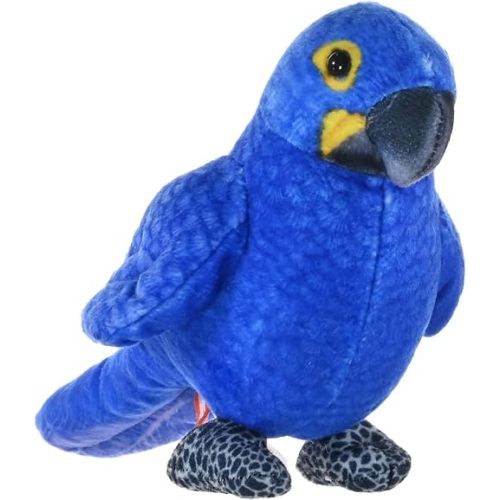 Wild Republic Rainforest Birds Hyacinth Macaw Stuffed Animal - 4.5"