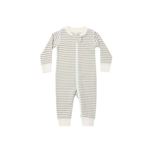 Quincy Mae - Zip Long Sleeve Sleeper - Laurel Stripe
