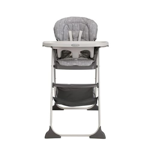 Graco Slim Snacker High Chair, Ultra Slim, Fast-Folding, Multiple Recline Positions, Comfortable Feeding, Whisk