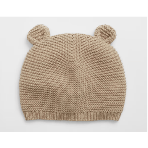 Baby Garter Bear Hat | Golden Beige
