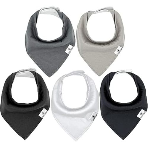 DiaperSquad's Baby Bibs for Drooling and Teething, Bibs for Boys, Baby Girl - Solid Cotton Baby Drool Bibs