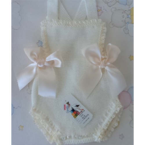 Spanish Knit Romper Cream