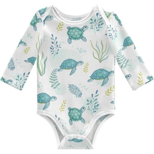 Baby Girls Boys Bodysuit Cotton Long Sleeve Rompers One Piece Baby Clothes Outfits for Newborn Infant 0-24 Month