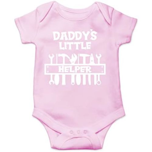 AW Fashions Daddy's Little Helper Baby Bodysuit Funny Cute Infant Romper Clothing Adorable Unisex Outfit