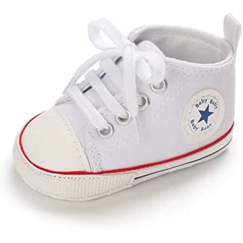 Baby Girls Boys Canvas Sneakers Toddler First Walking Shoes Newborn Soft Sole Prewalker