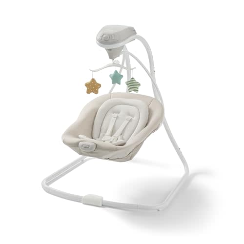 Graco Simple Sway Portable Baby Swing for Infants, Newborn Swing with 15 Songs and Sounds, Great Gift for New Parents, Baby Registry Must Have