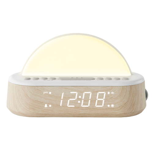 Better Homes & Gardens Sunrise Digital Alarm Clock with Sleep Sounds and Multicolor Light