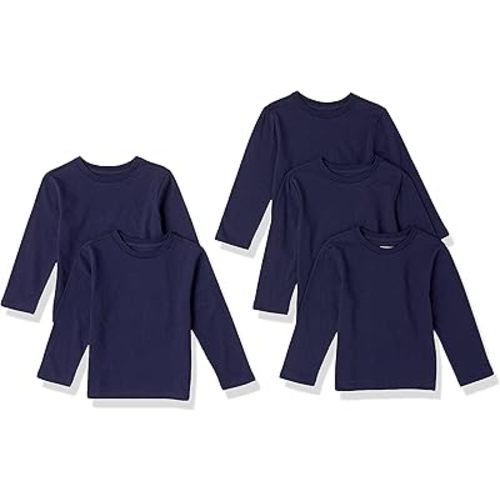 Amazon Essentials Boys and Toddlers' Long-Sleeve T-Shirts (Previously Spotted Zebra), Multipacks