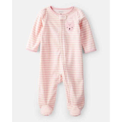 Baby Girl Deer Loose Fit Long-Sleeve Sleep & Play Pajamas - Pink - 3M