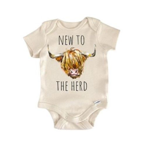 Bull Cow Farm Herd Newborn Baby Onesie® Bodysuit GS1 Multicolor 0-3M