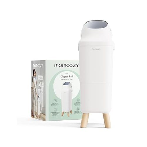 Momcozy Diaper Pail, Triple-Seal Odor Control, Fits Standard Trash Bags