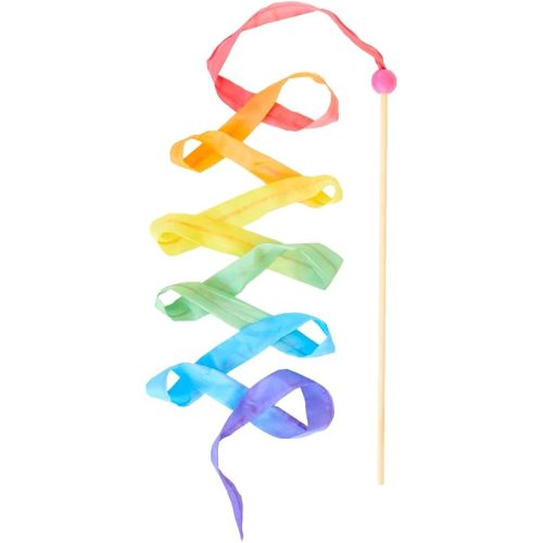 Sarah's Silks Pink Rainbow Streamer | Ribbon Dancer Toy