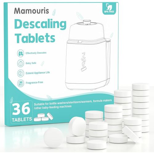Descaling Tablets 36 Count: for Momcozy Baby Brezza Grownsy Papablic Bottle Washers, Detergent Washing Tablets for All Brands Baby Bottle Washer Machine Warmer Sterilizers Formula Maker