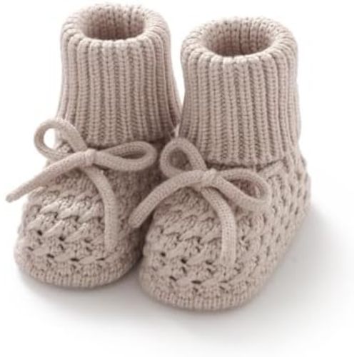 Newborn Shoes Knitted Baby Booties Hand Crochet Knit Infant Boys Girls First Walkers Soft Crib Sock Boots