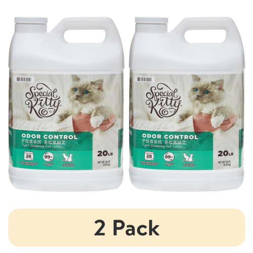 (2 pack) Special Kitty Clumping Clay Cat Litter, Fresh Scent, 20 lbs Jug, 1 Count