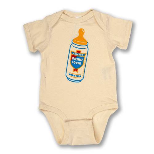 Drink Local Infant Bodysuit - Chicago Baby, Chicago Baby Shower, Chicago Baby Gift, - Designed & Hand Screen Printed in our Chicago Studio