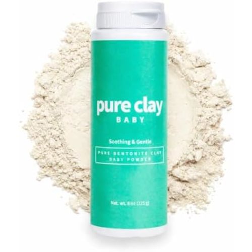 Pure Clay Talc Free Baby Powder, Organic Calcium Bentonite Clay