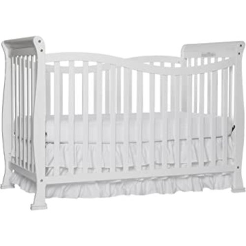 Dream On Me Violet 7-In-1 Convertible Life Style Crib In White, Greenguard Gold Certified, 4 Mattress Height Settings, Made Of Sustainable New Zealand Pinewood