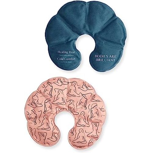 Nyssa Breast/Chest Ice & Heat Packs – Reusable Gel Packs for Breastfeeding, Engorgement & Postpartum Comfort – Soft, Flexible & Moldable Design – Set of 2