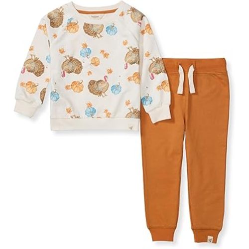 Burt's Bees Baby baby-boys Shirt and Pant Set, Top & Bottom Outfit Bundle, 100% Organic Cotton